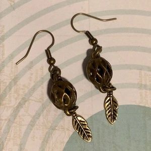 Antique Brass Earrings.
